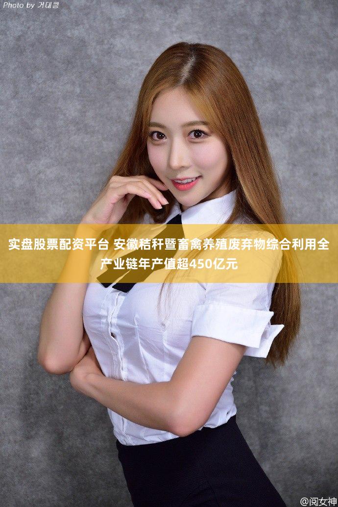 实盘股票配资平台 安徽秸秆暨畜禽养殖废弃物综合利用全产业链年产值超450亿元