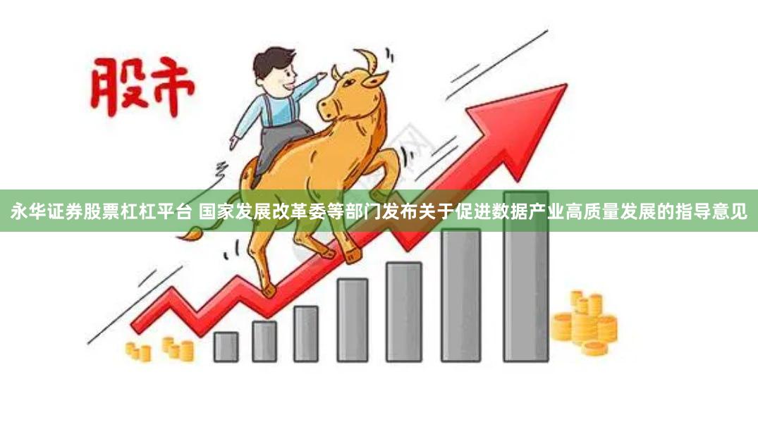 永华证券股票杠杠平台 国家发展改革委等部门发布关于促进数据产业高质量发展的指导意见